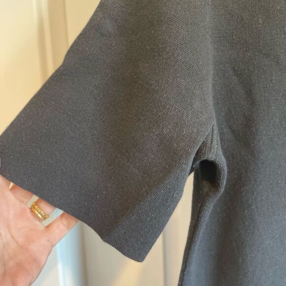 See By Chloe Black Frill Edge Short Sleeves Knit Mini Dress.Size M - Picture 11 of 15